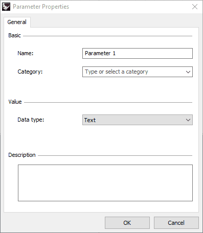 Parameter properties dialog