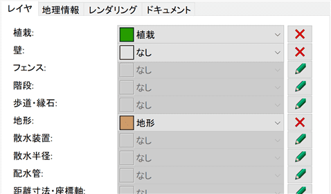 レイヤプロパティ