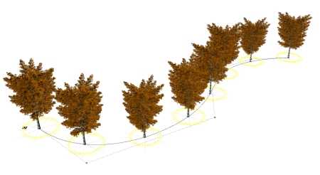 Control points on plant rows