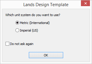 Lands Design template list.
