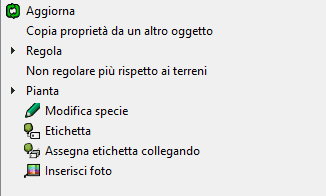 Pannello di modifica di Lands Design, sezione di modifica.