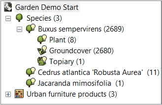 Lands Design Edit Panel, Selection list.